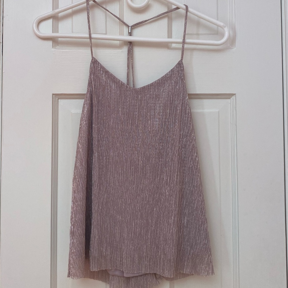 Express Pink and Purple Sparkly Tank Top
